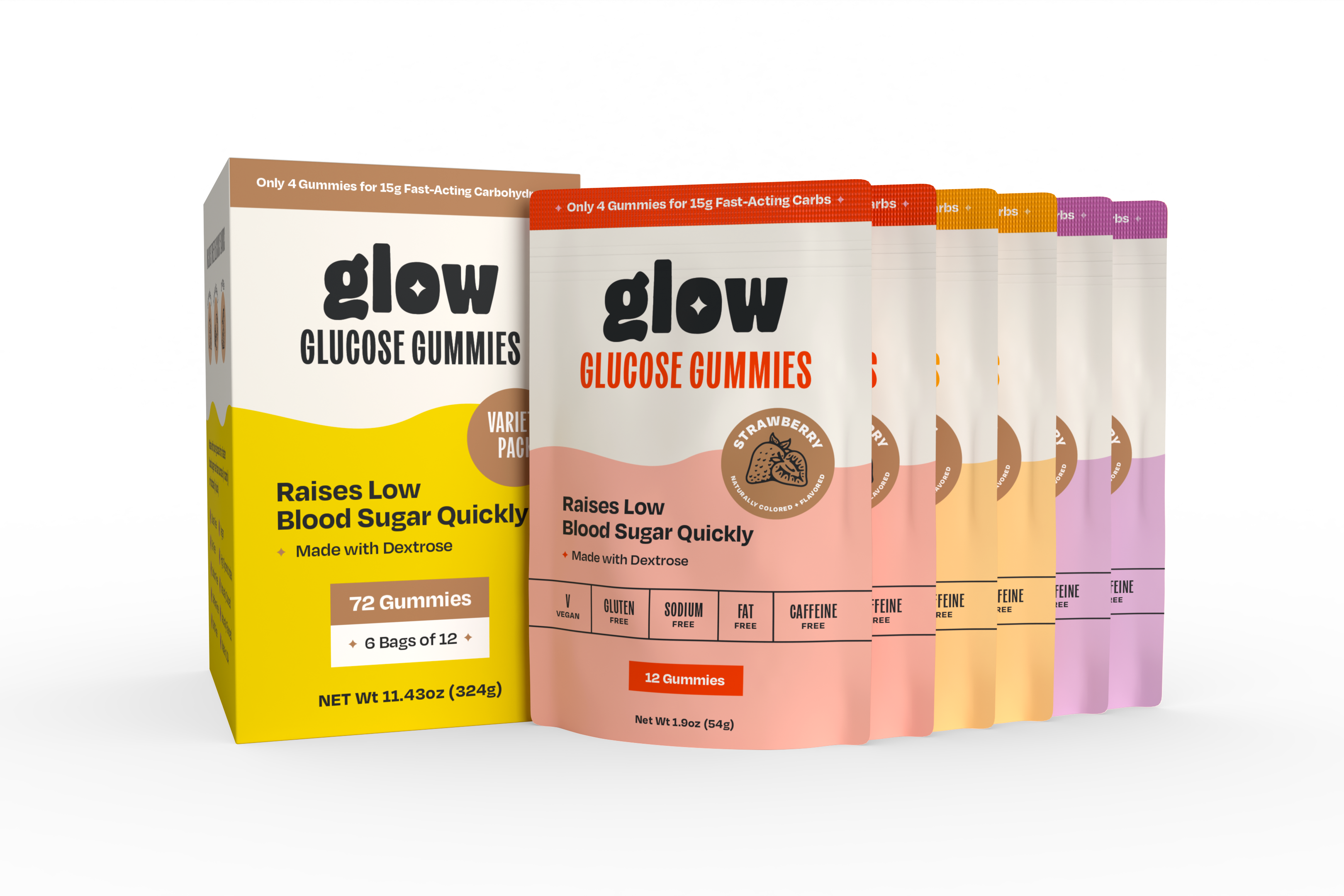 Variety Pack — Box of 6 Bags (Strawberry + Orange + Mixed Berry)