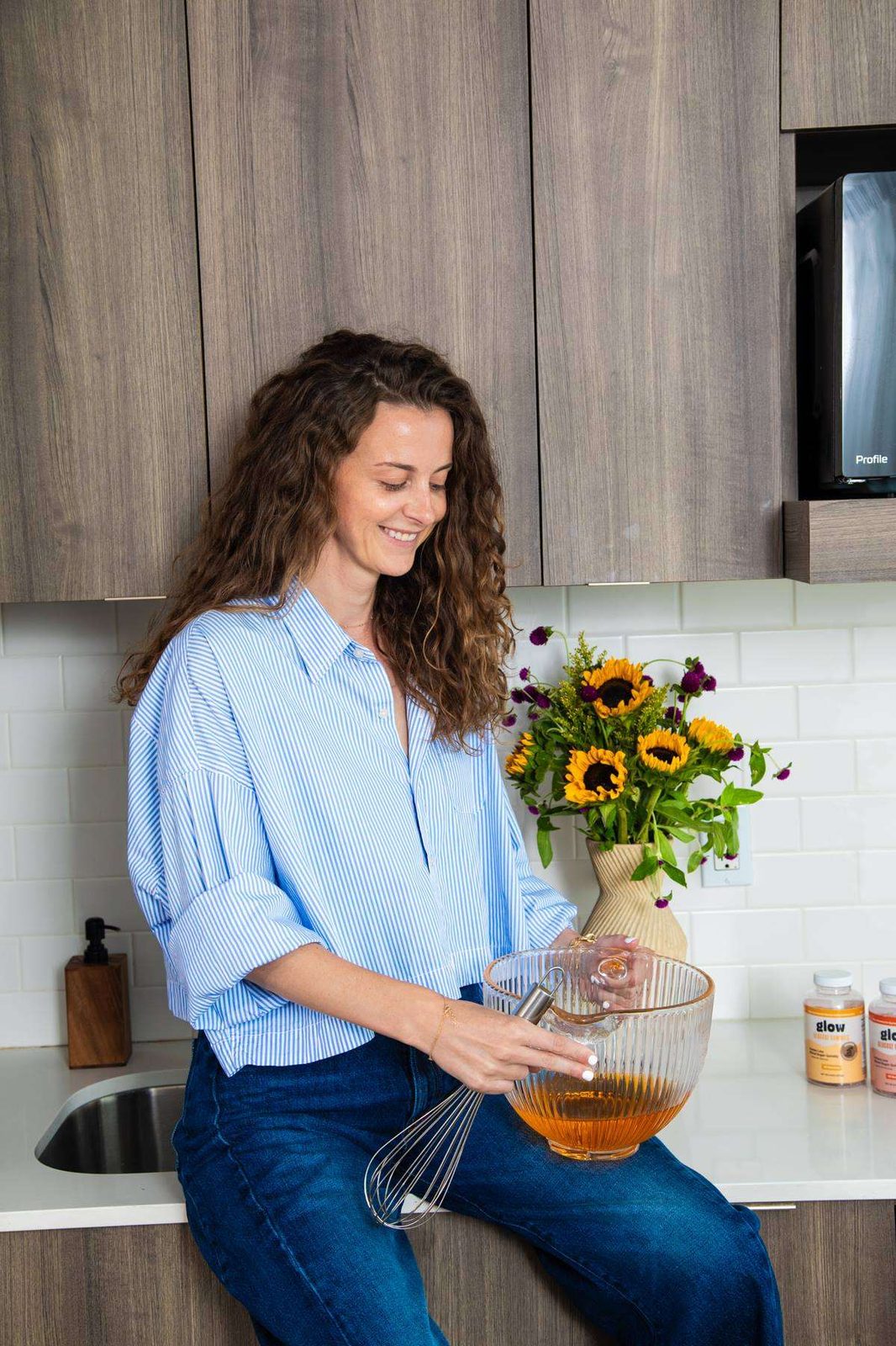 Naomi in her kitchen